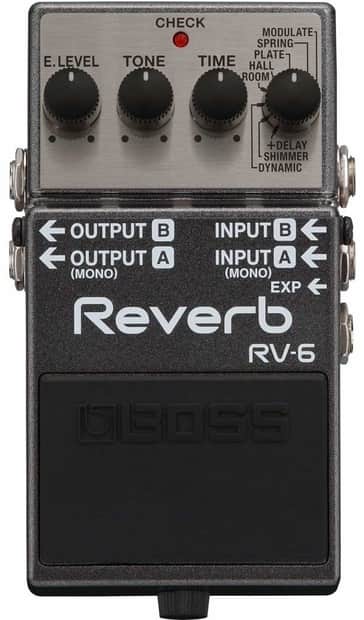 BOSS RV-6 Digital Reverb Pedal Processor Bundle
