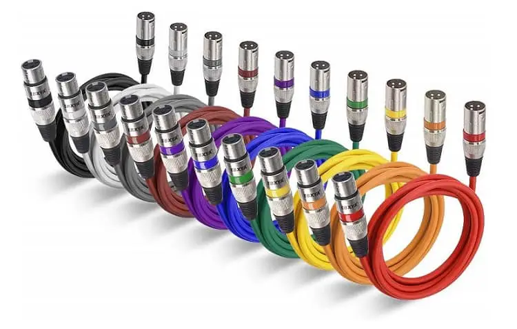 EBXYA 10 Feet XLR Cable 10 Color Packs - Balanced XLR Male to Female Audio Cords for Microphone Speaker