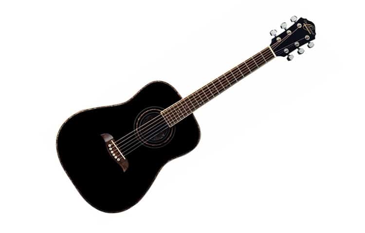 Oscar Schmidt OGHSB-A-U 1/2 Size Dreadnought Acoustic Guitar High Gloss Black