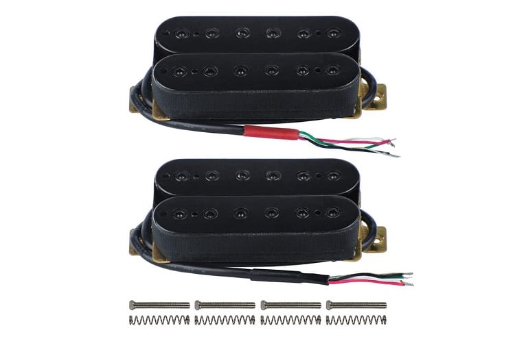 FLEOR Alnico 5 Electric Guitar Neck & Bridge Pickup Set Double Coil Humbucker Pickups